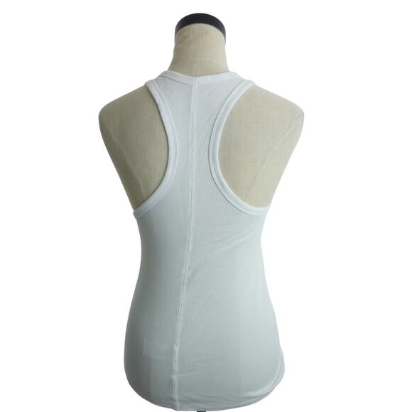 Everlane White Ribbed Racer Back Tank Top M - Picture 3 of 7